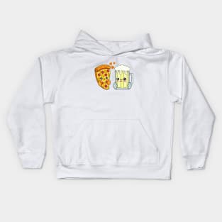 All i need is pizza and beer butter, Kawaii pizza and beer butter. Kids Hoodie